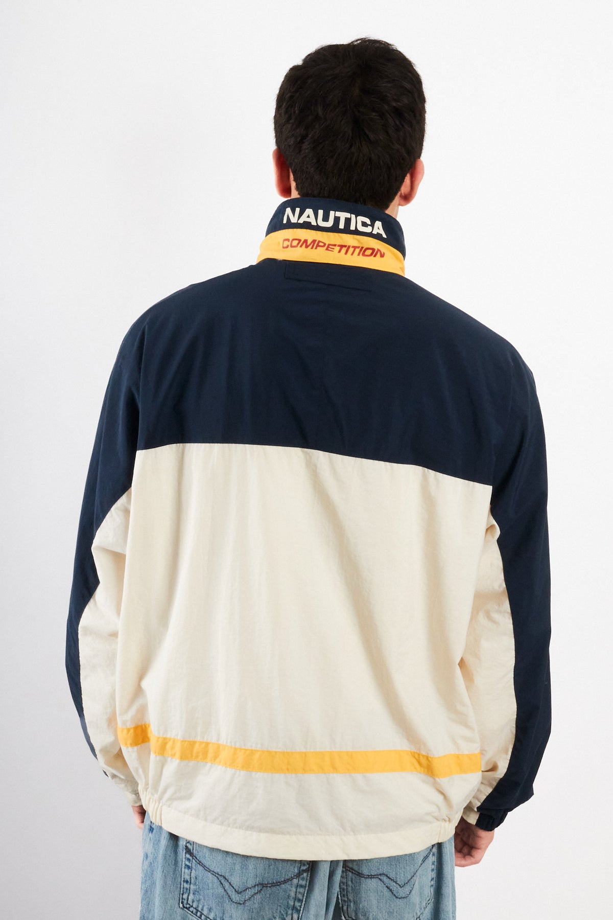 1990 Vintage Nautica Competition Logo Collar Impermeable Jacket (M/L)