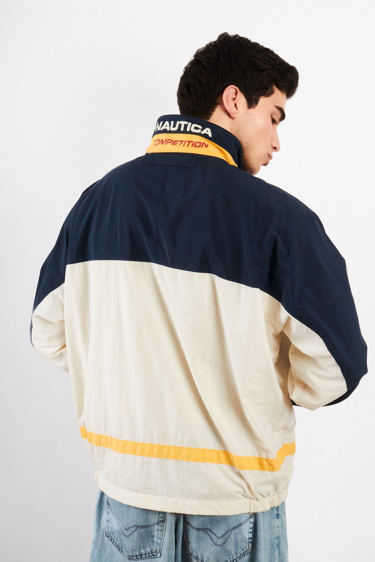 1990 Vintage Nautica Competition Logo Collar Impermeable Jacket (M/L)
