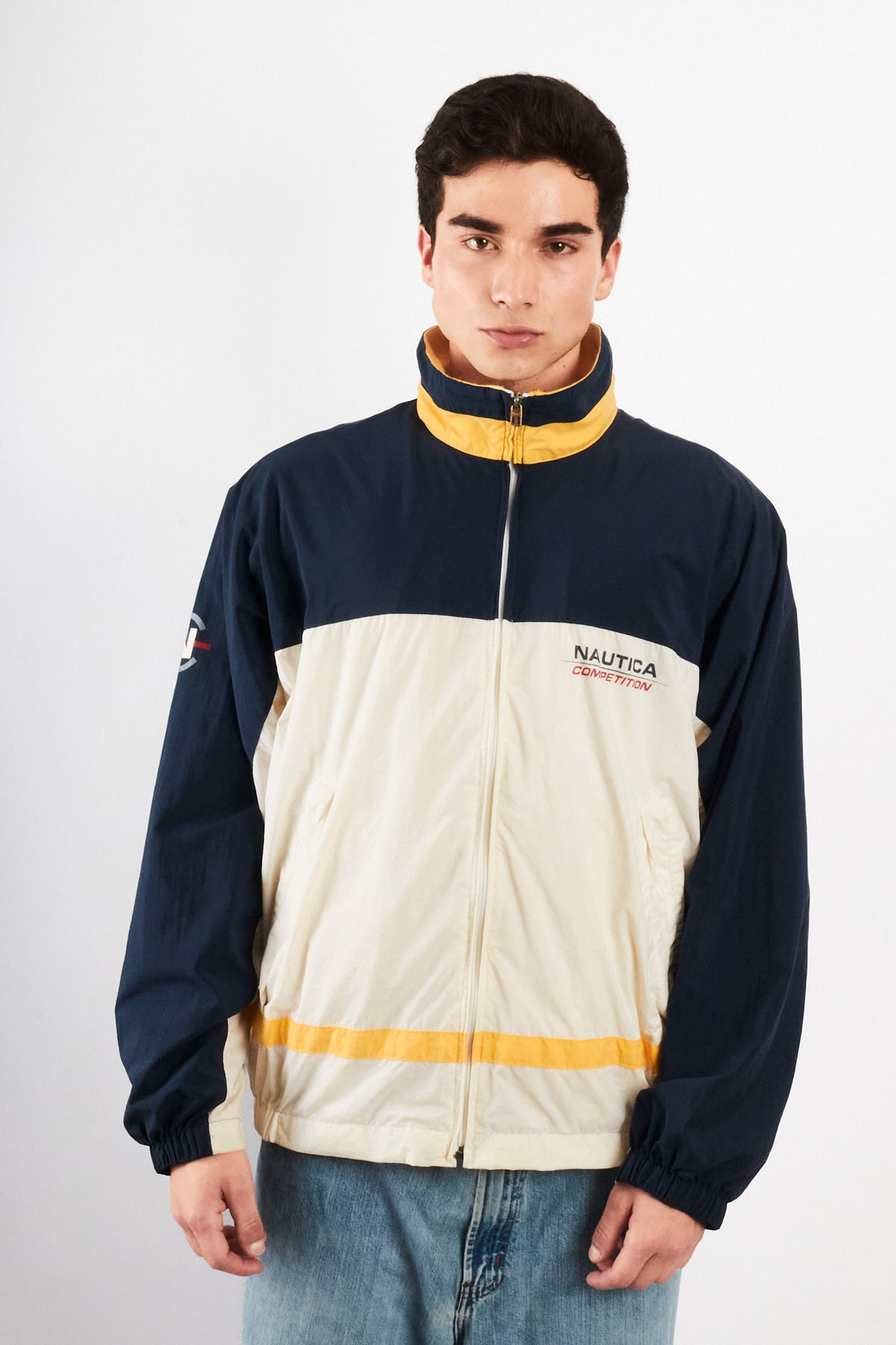 1990 Vintage Nautica Competition Logo Collar Impermeable Jacket (M/L)