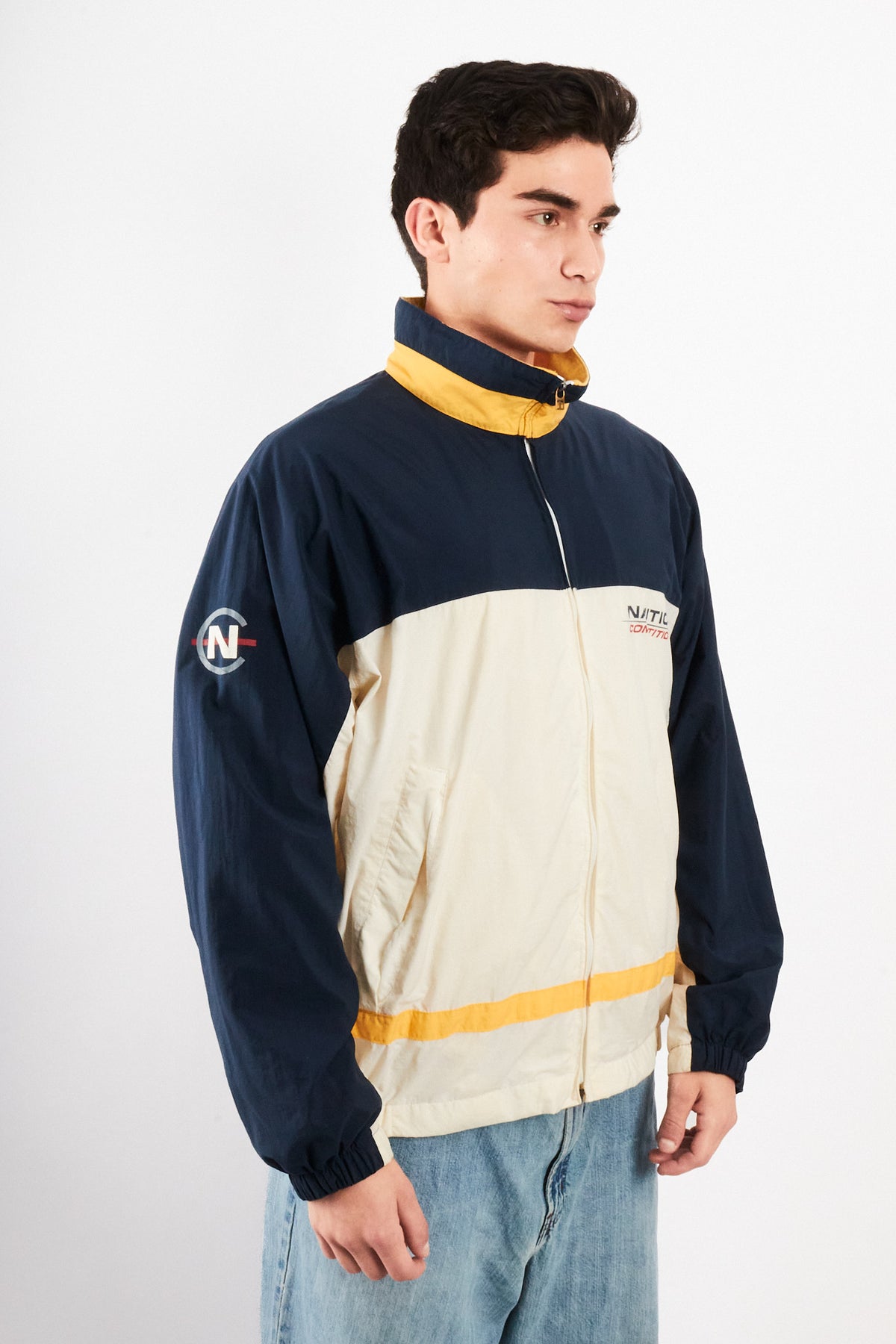 1990 Vintage Nautica Competition Logo Collar Impermeable Jacket (M/L)