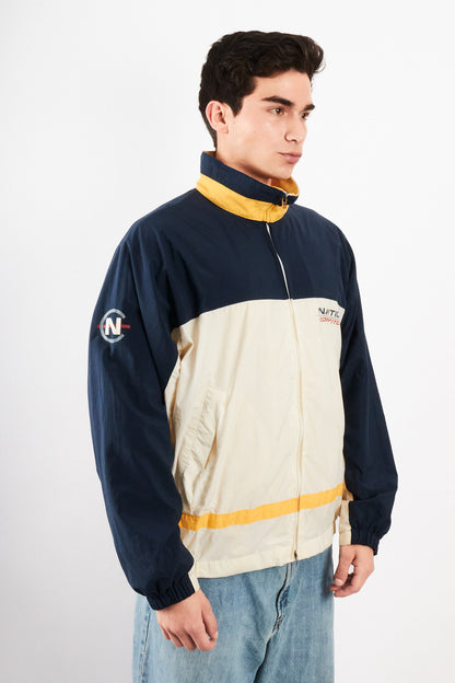 1990 Vintage Nautica Competition Logo Collar Impermeable Jacket (M/L)