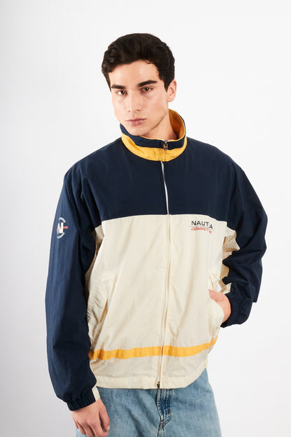 1990 Vintage Nautica Competition Logo Collar Impermeable Jacket (M/L)