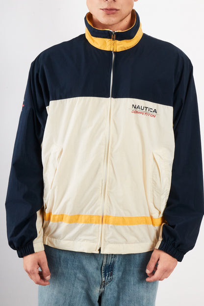 1990 Vintage Nautica Competition Logo Collar Impermeable Jacket (M/L)