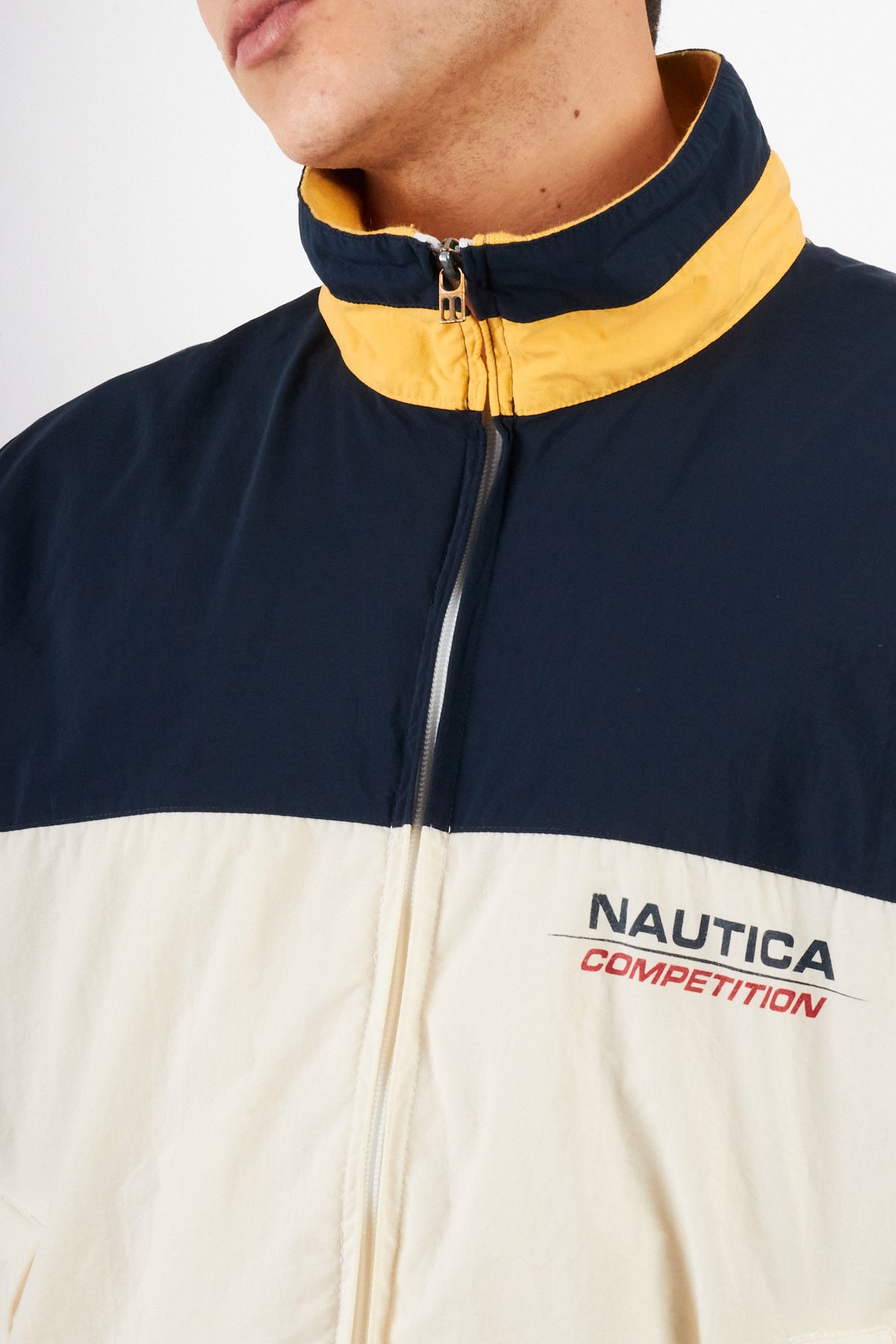 1990 Vintage Nautica Competition Logo Collar Impermeable Jacket (M/L)