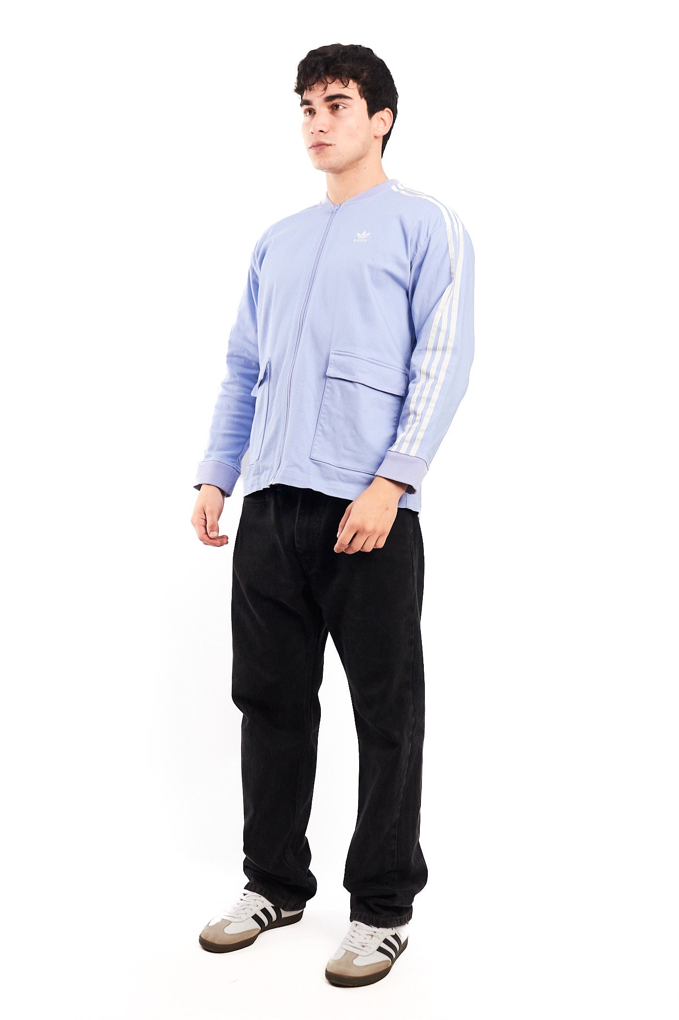 2019 Adidas Lilac Three Stripes Cargo Jacket (M)