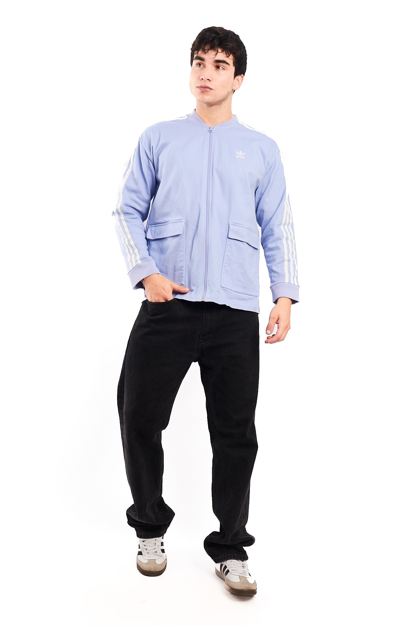 2019 Adidas Lilac Three Stripes Cargo Jacket (M)