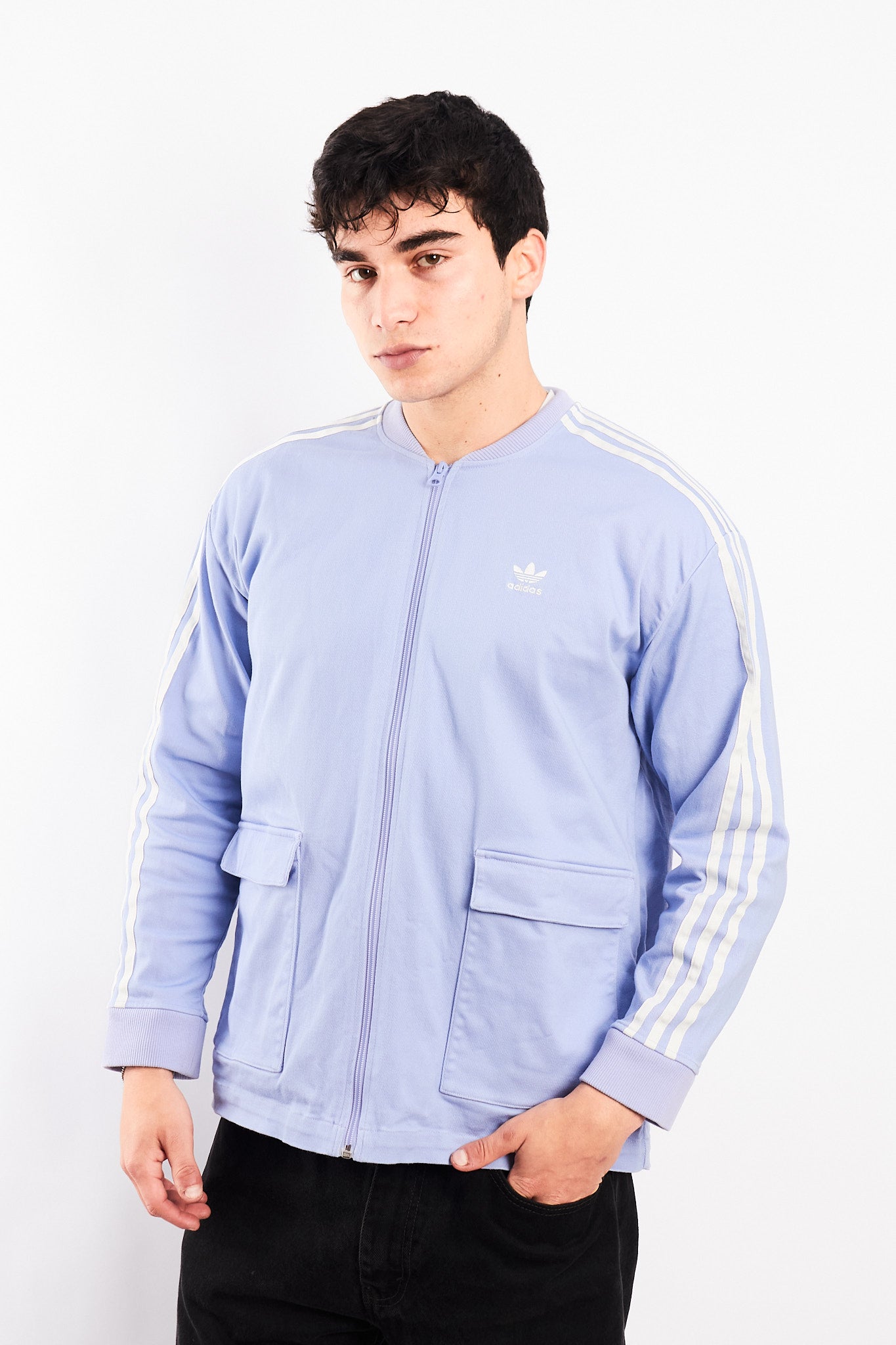 2019 Adidas Lilac Three Stripes Cargo Jacket (M)