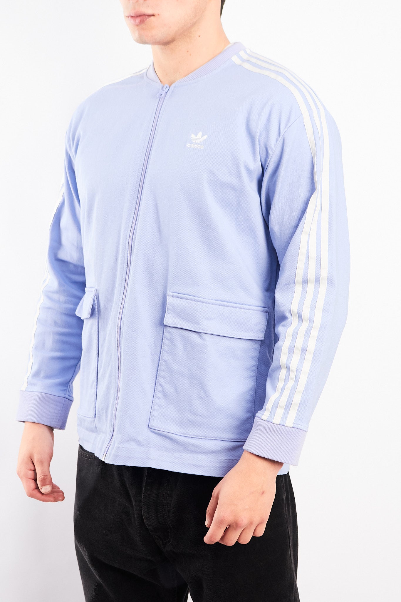 2019 Adidas Lilac Three Stripes Cargo Jacket (M)