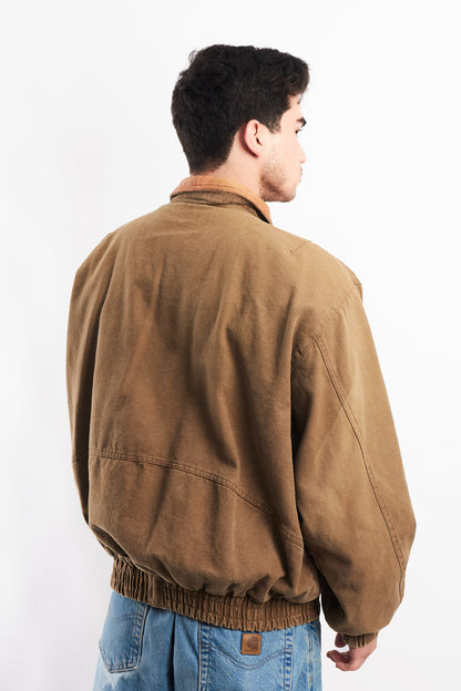 2000 Vintage Leather Collar Workwear Jacket (L)