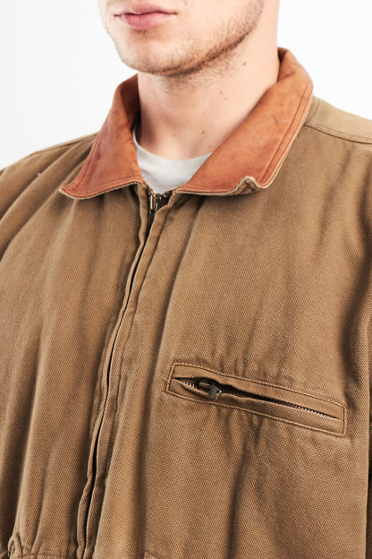 2000 Vintage Leather Collar Workwear Jacket (L)