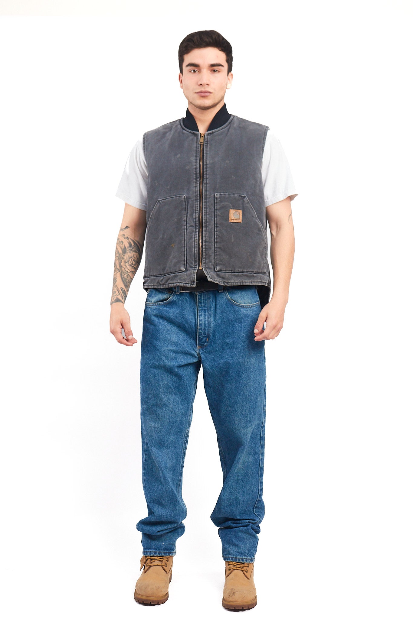 Vintage Carhartt Petrol Gray Vest (M/L)