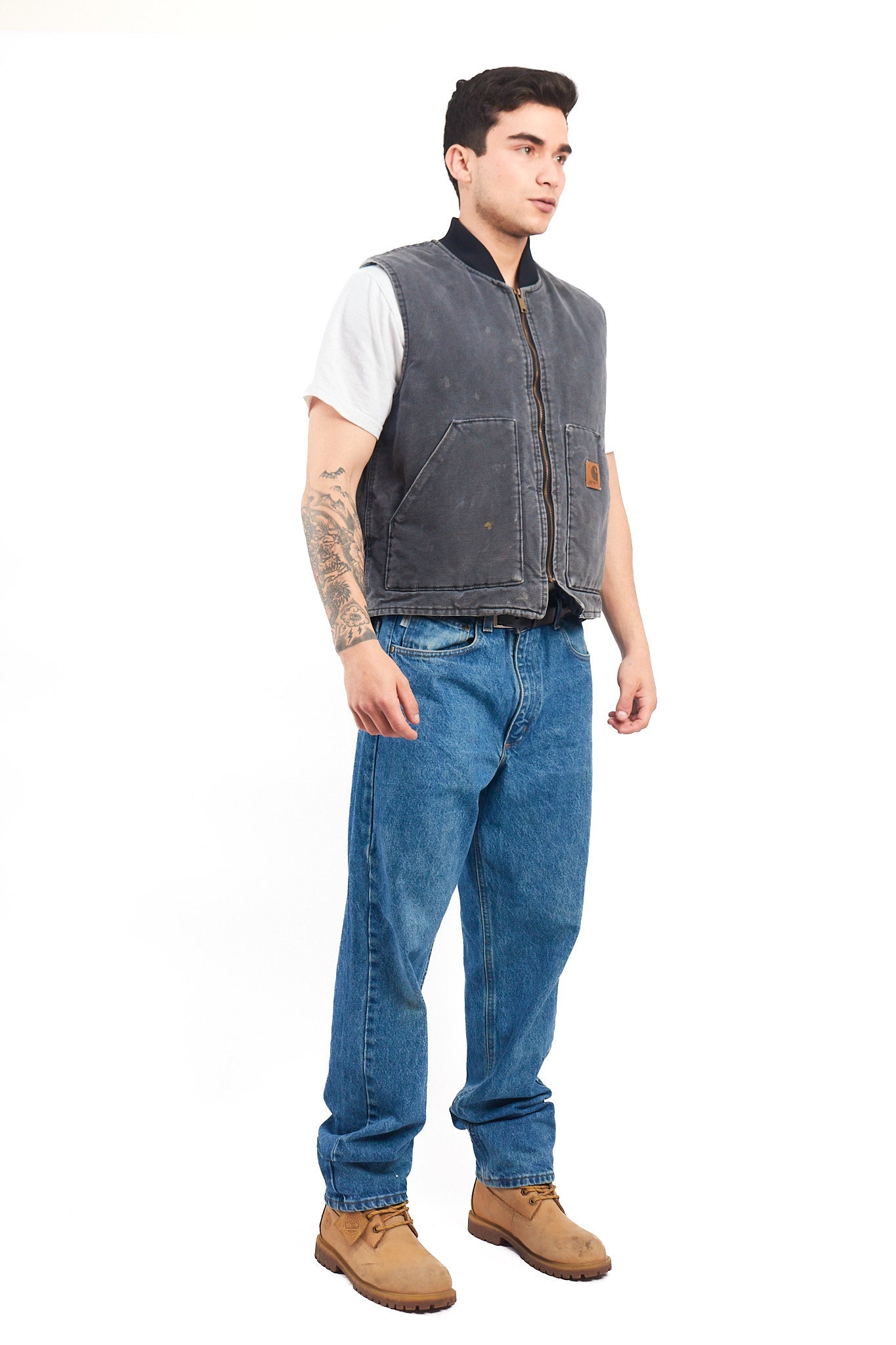 Vintage Carhartt Petrol Gray Vest (M/L)