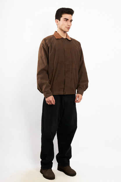 2000 Vintage Yves Saint Laurent Leather Collar Harrington (M/L)