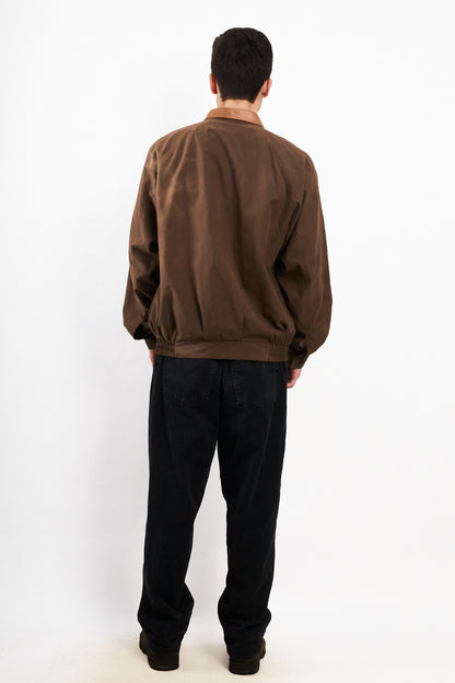 2000 Vintage Yves Saint Laurent Leather Collar Harrington (M/L)