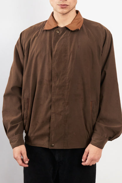 2000 Vintage Yves Saint Laurent Leather Collar Harrington (M/L)