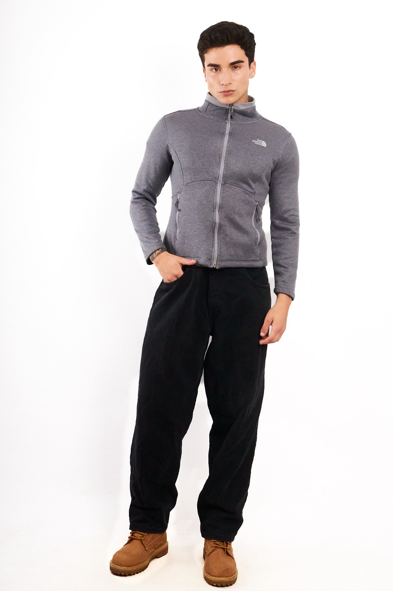 2000 The North Face Gray Fleece Jacket (S)