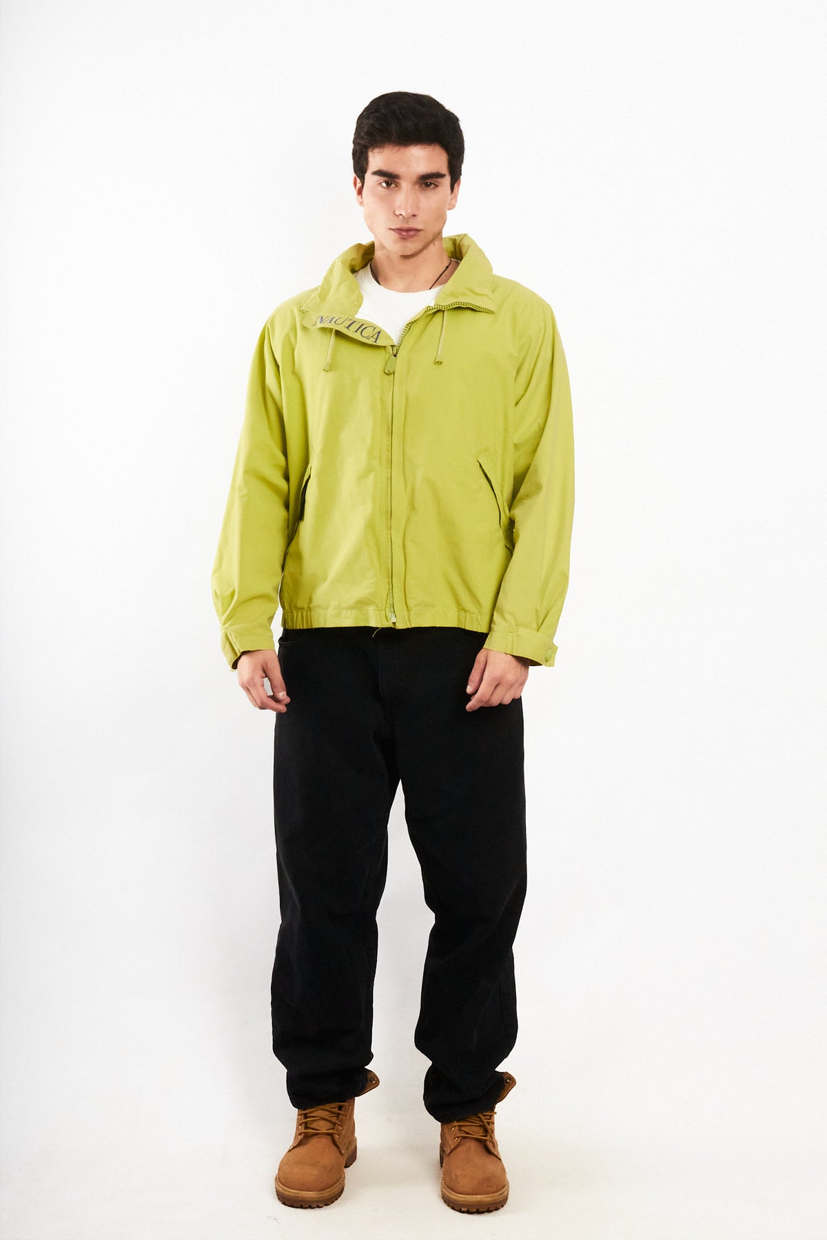 2000 Vintage Nautica Lemon Green Jacket (M/L)