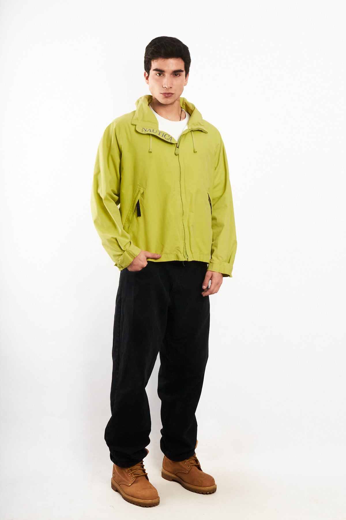 2000 Vintage Nautica Lemon Green Jacket (M/L)