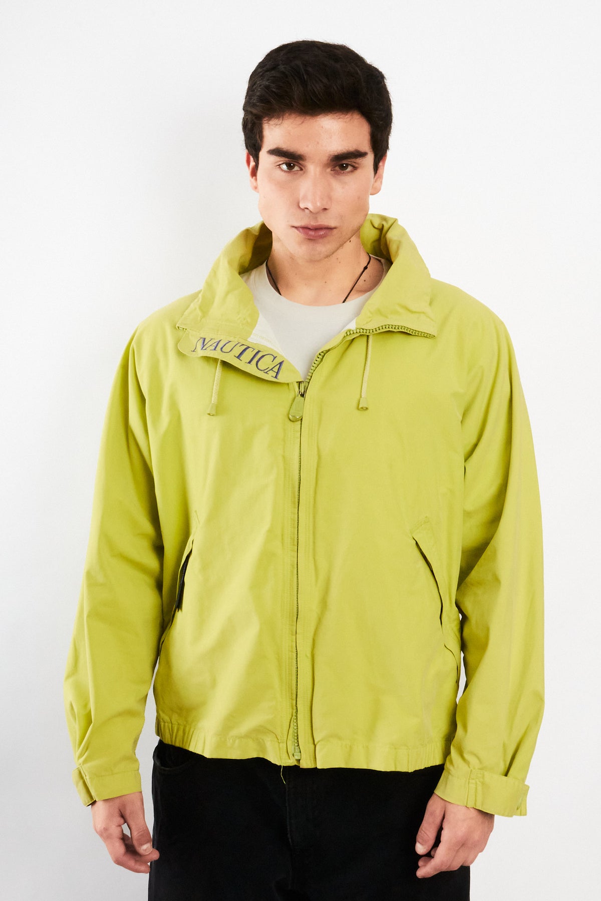 2000 Vintage Nautica Lemon Green Jacket (M/L)