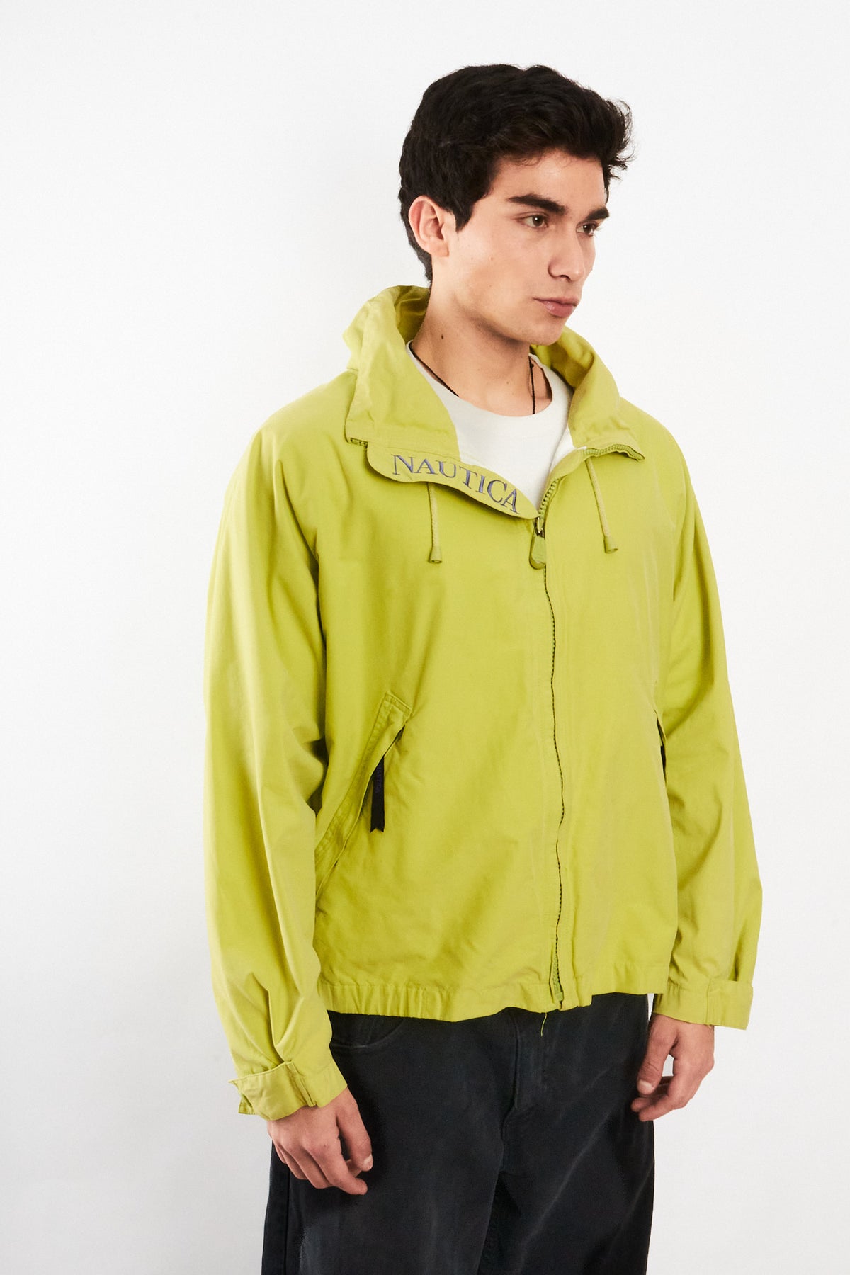 2000 Vintage Nautica Lemon Green Jacket (M/L)