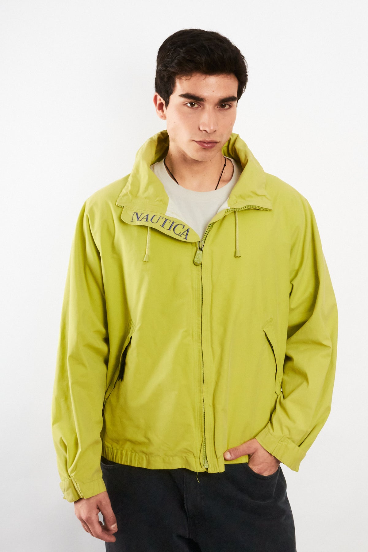 2000 Vintage Nautica Lemon Green Jacket (M/L)