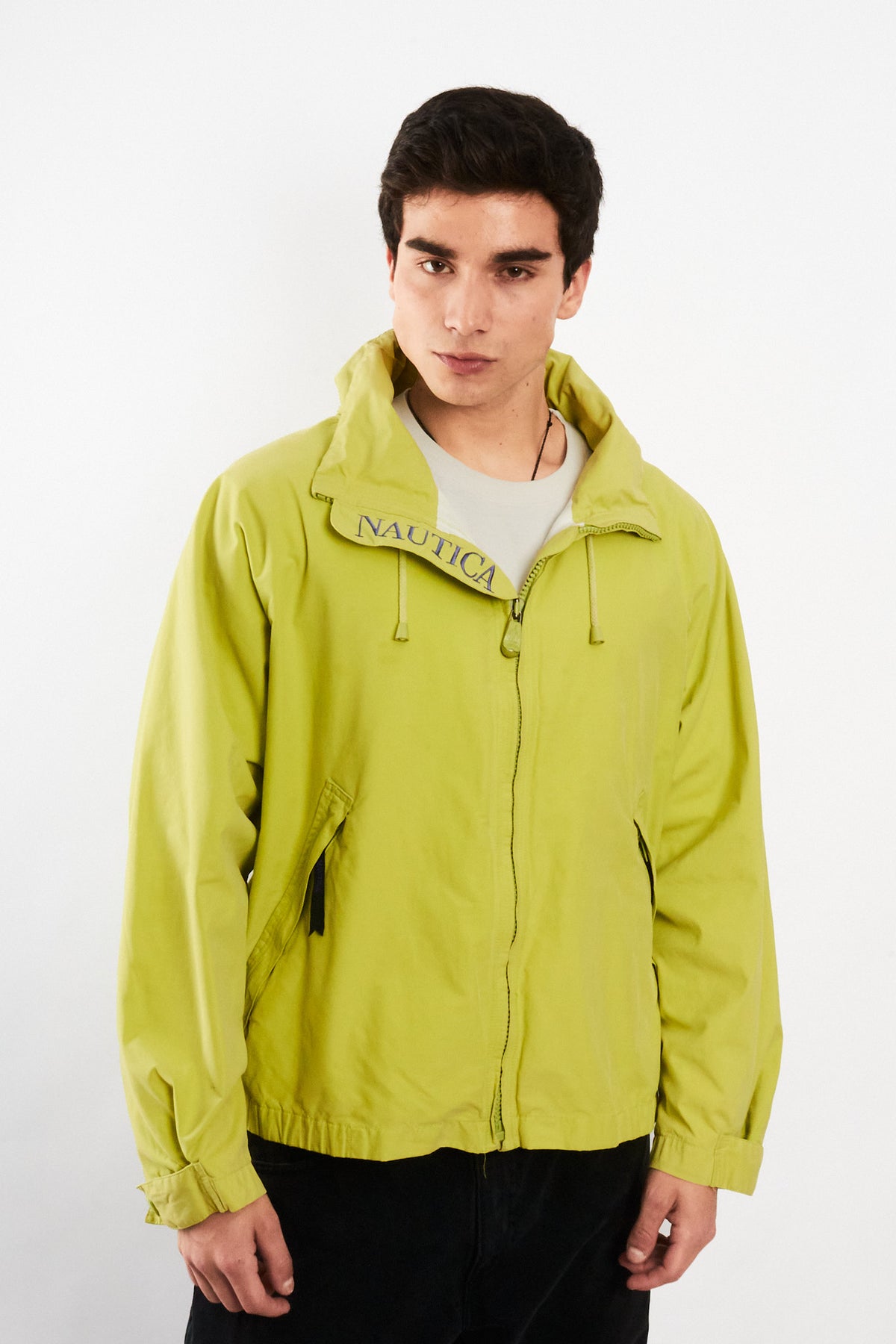 2000 Vintage Nautica Lemon Green Jacket (M/L)