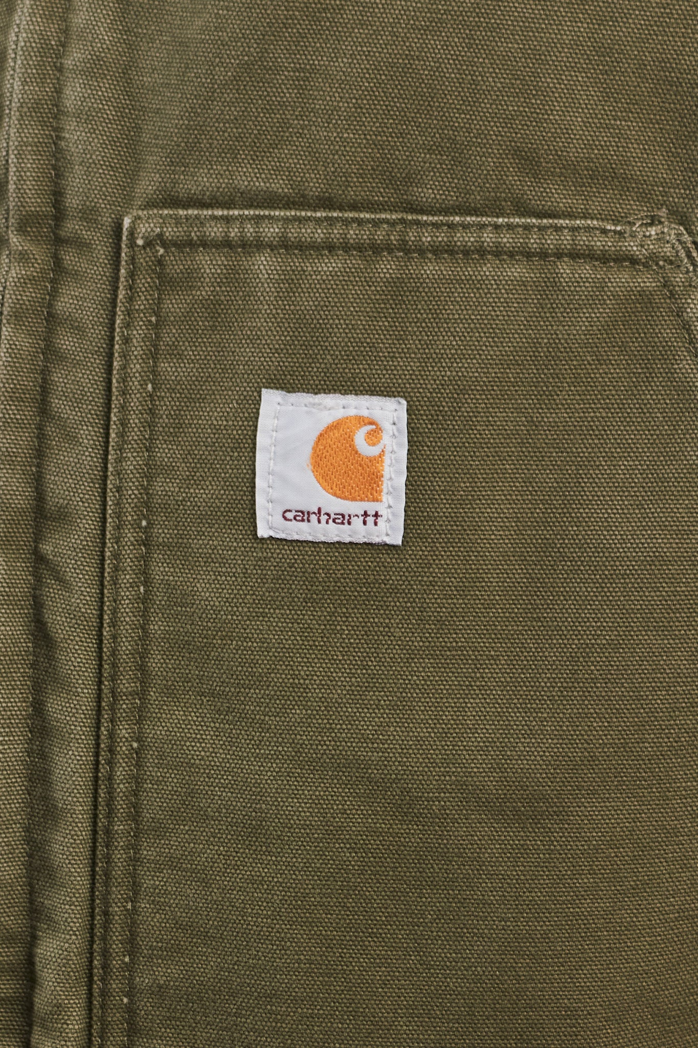 Vintage Carhartt Light Olive Green Sherpa Vest (M/L)
