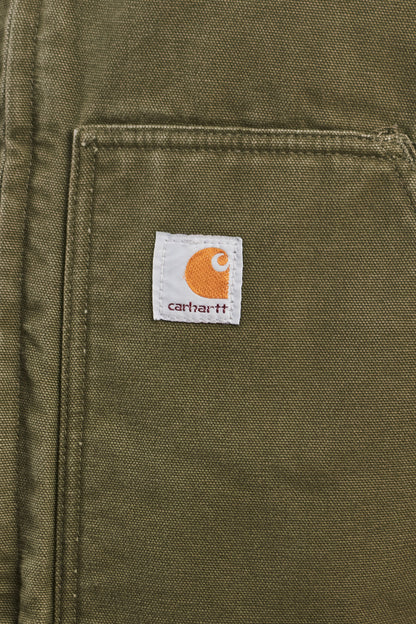 Vintage Carhartt Light Olive Green Sherpa Vest (M/L)