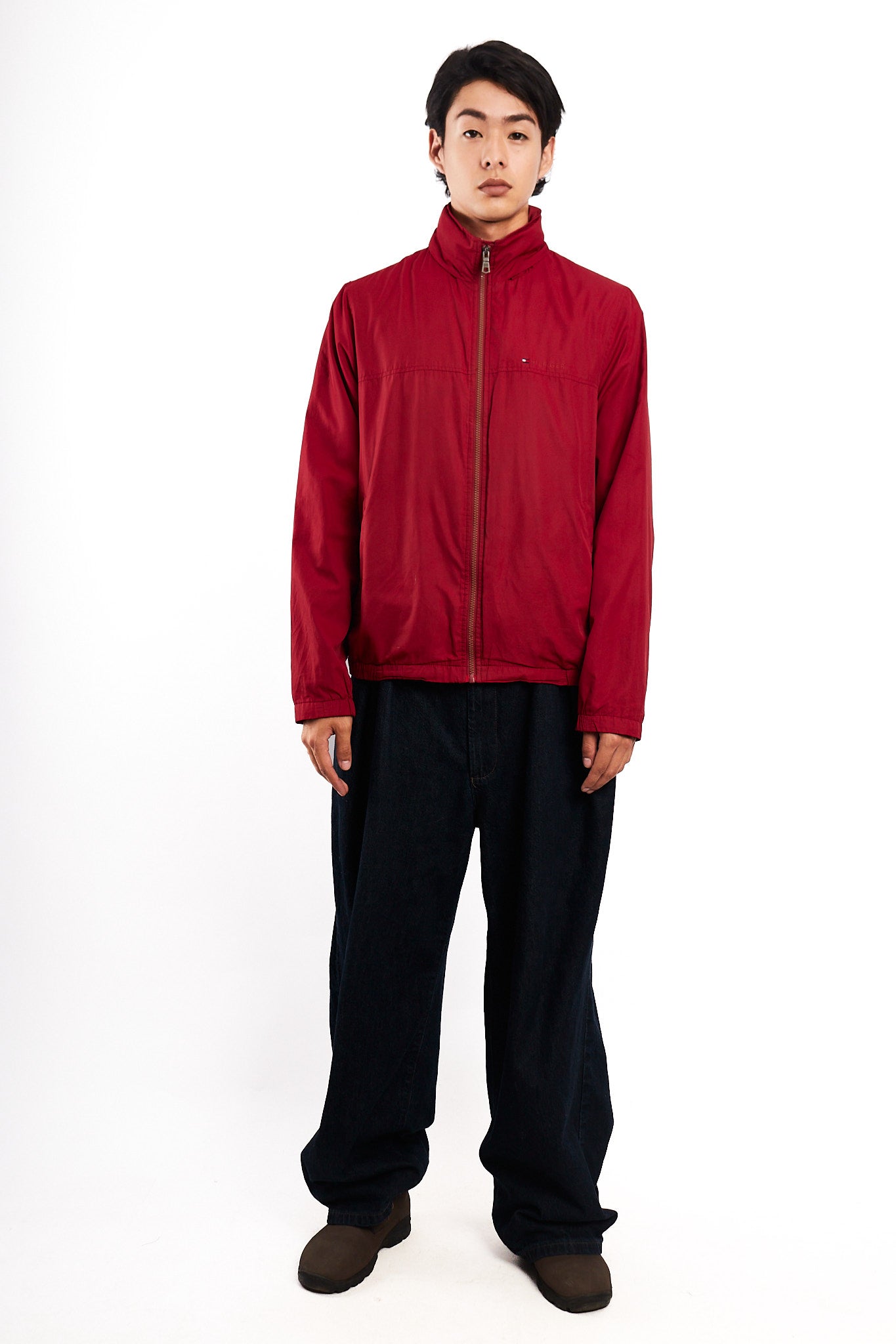 2000 Tommy Hilfiger Red Bomber Jacket (S/M)