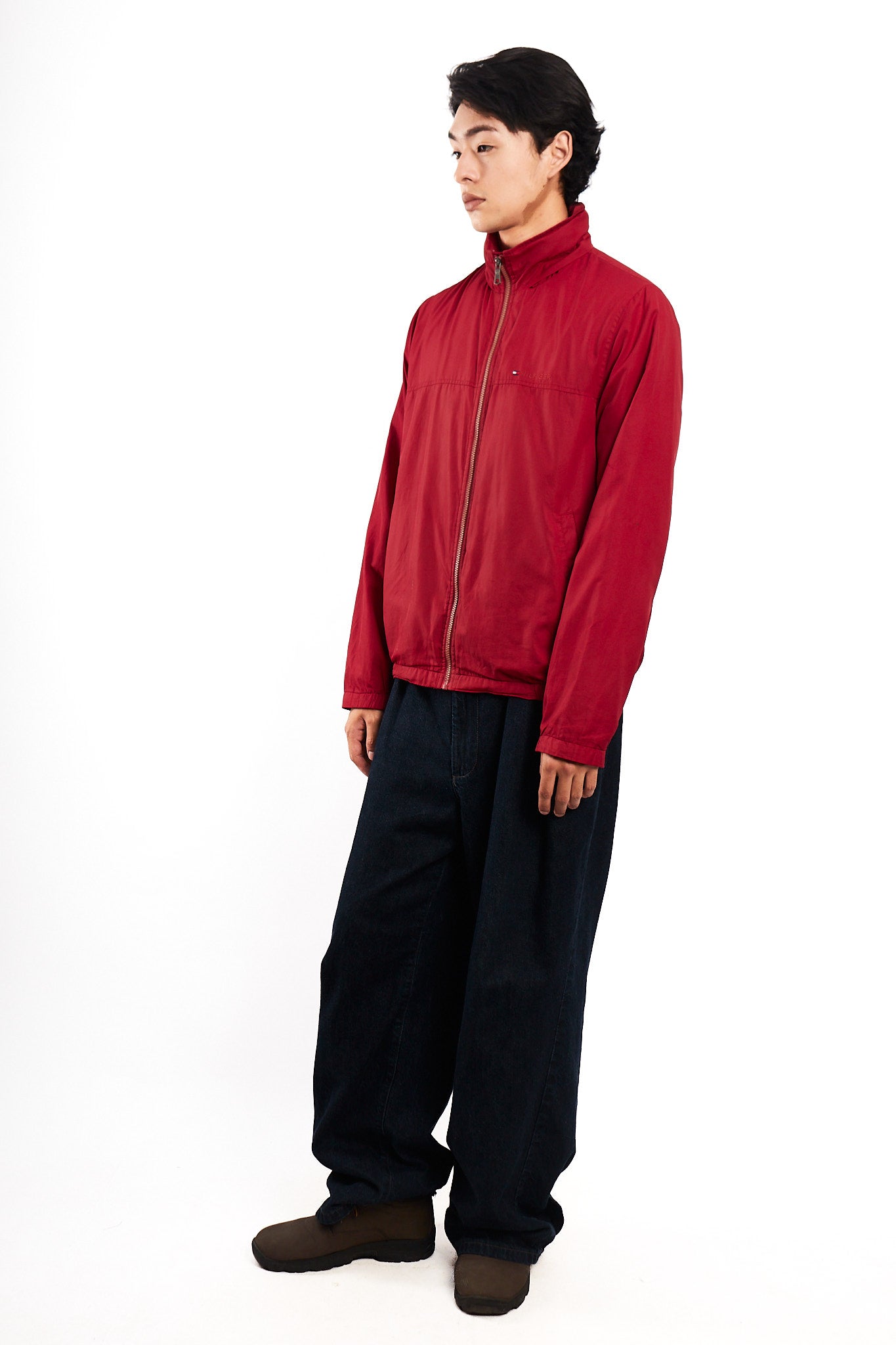2000 Tommy Hilfiger Red Bomber Jacket (S/M)