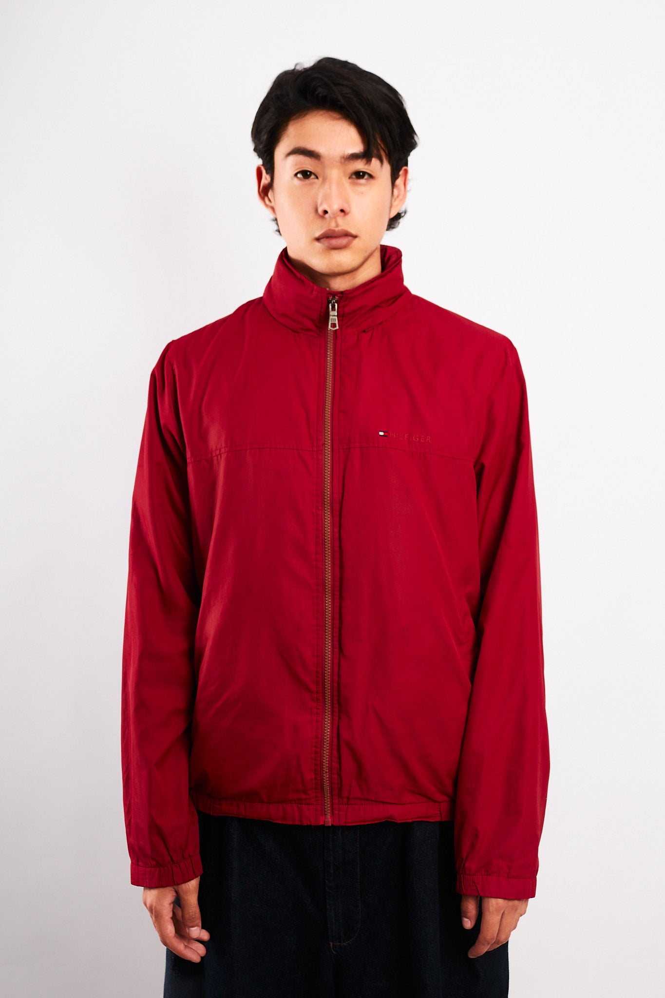 2000 Tommy Hilfiger Red Bomber Jacket (S/M)