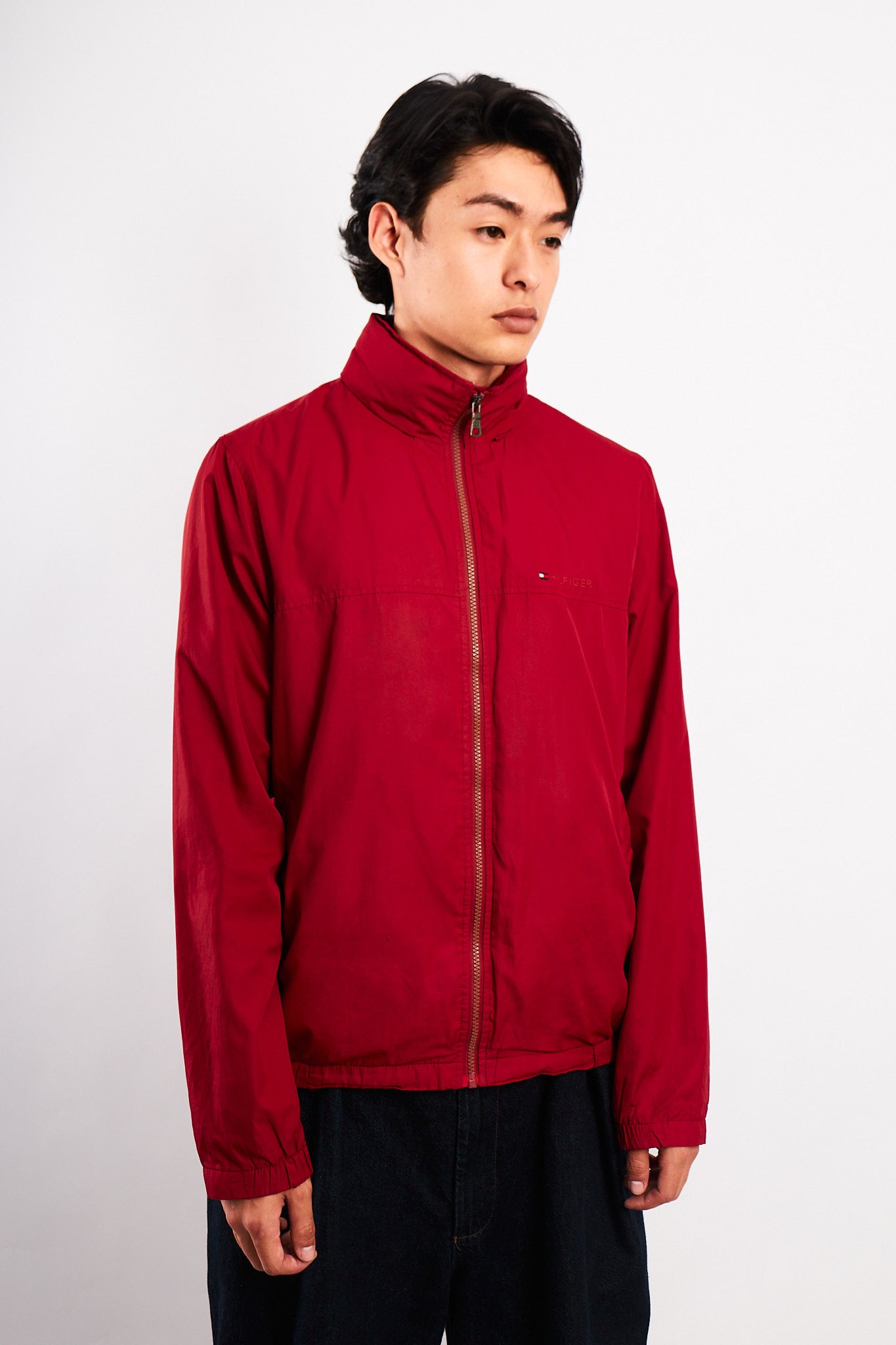 2000 Tommy Hilfiger Red Bomber Jacket (S/M)