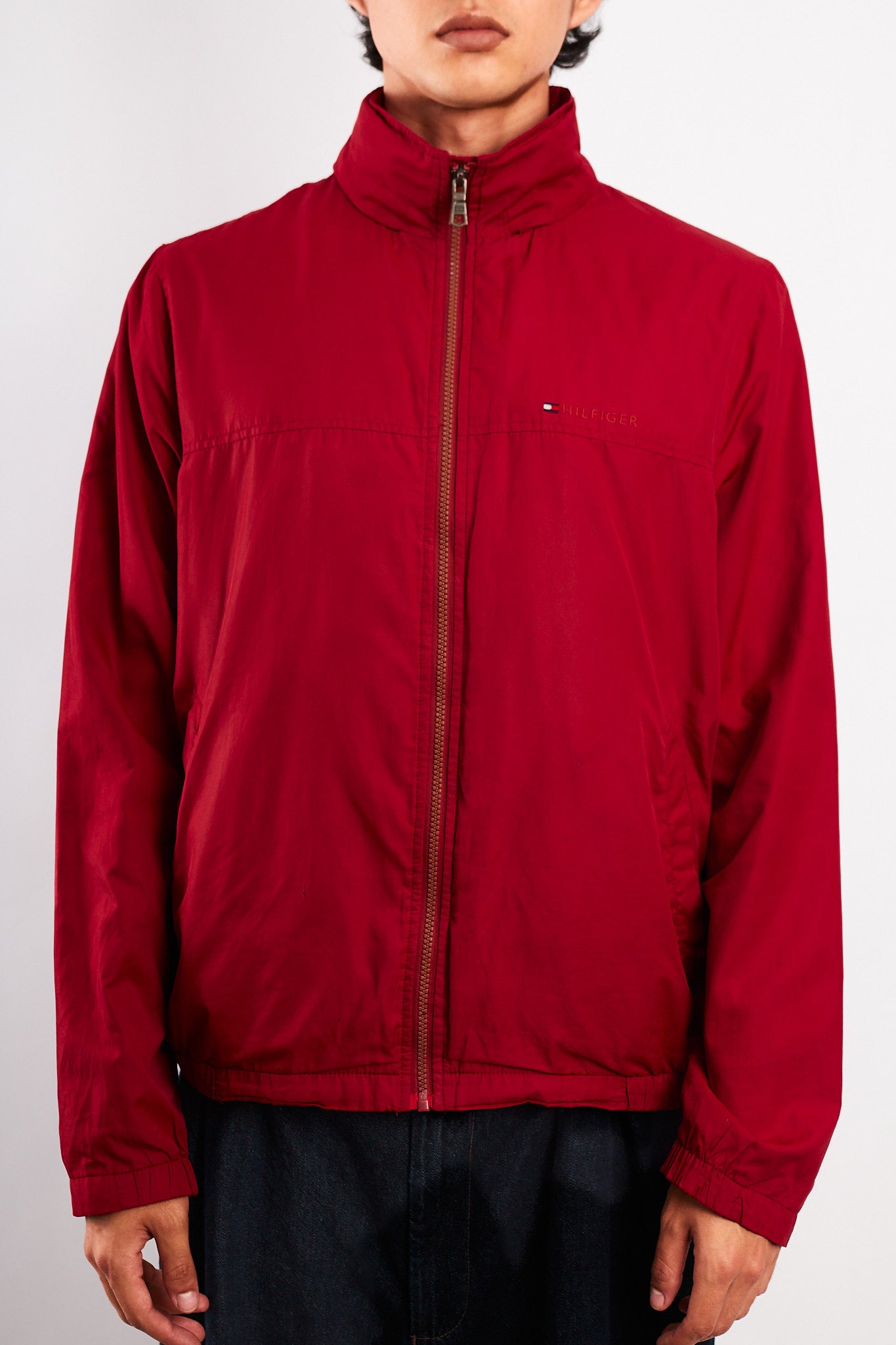 2000 Tommy Hilfiger Red Bomber Jacket (S/M)