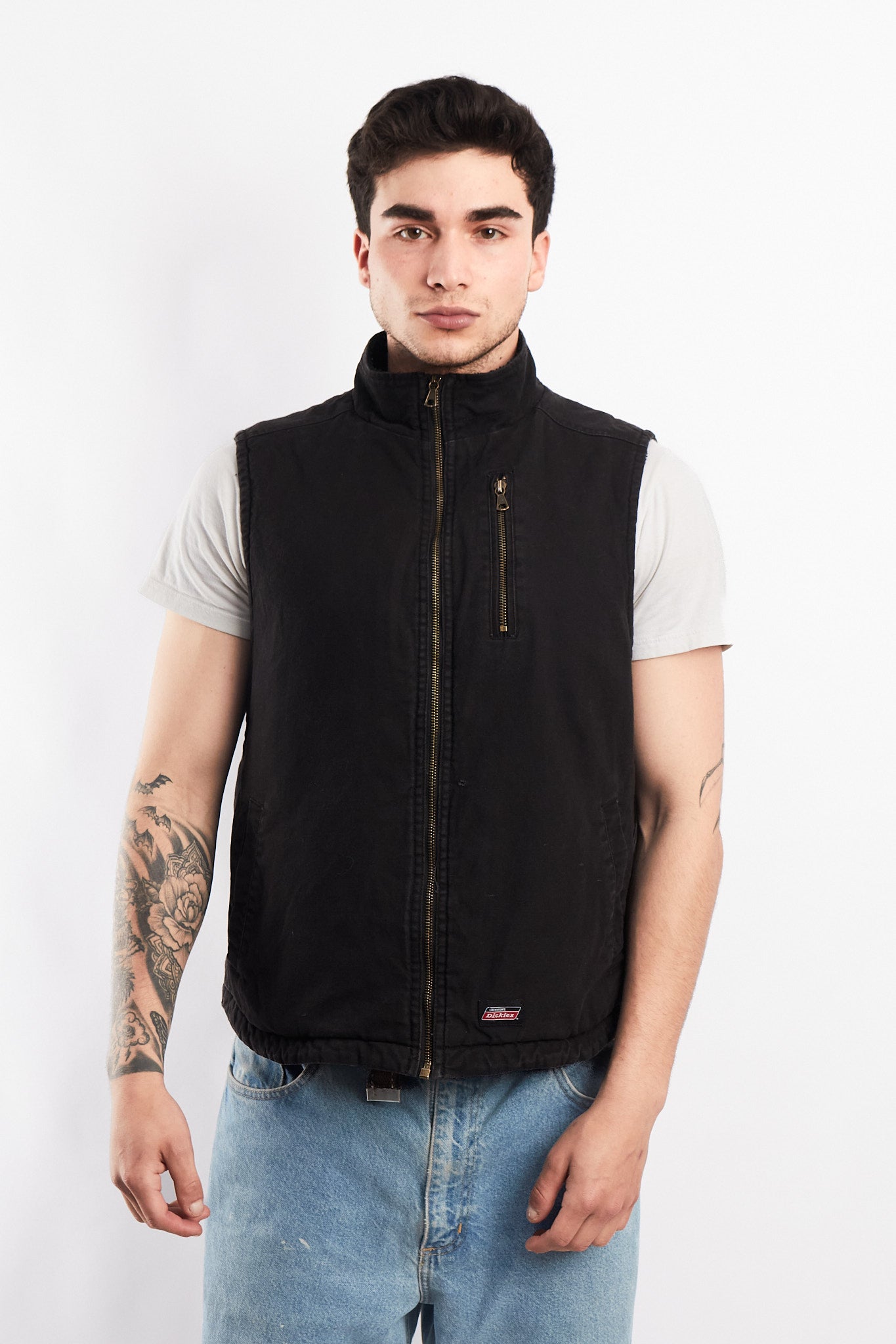 Vintage Dickies Black Sherpa Vest (M)