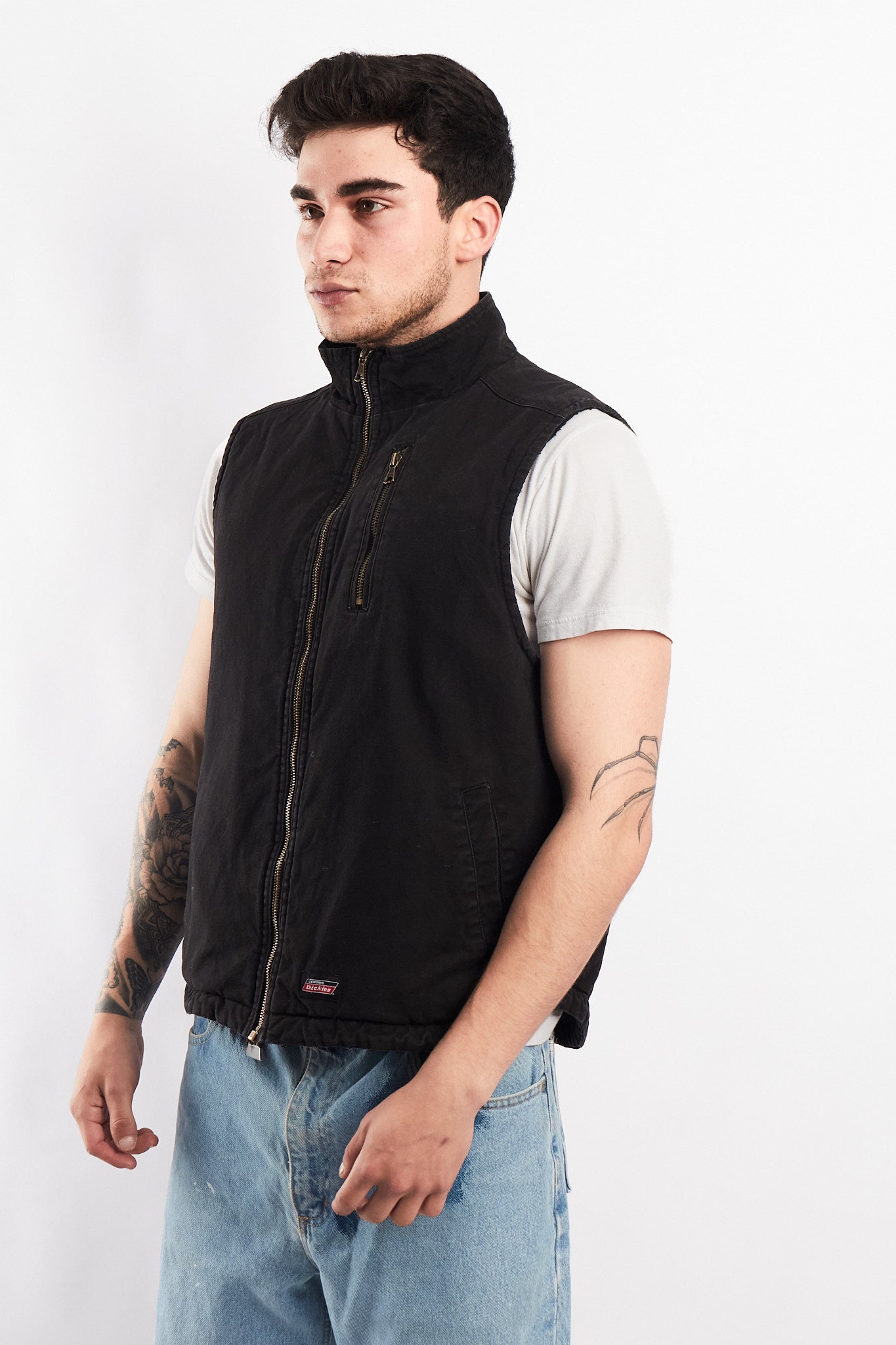 Vintage Dickies Black Sherpa Vest (M)