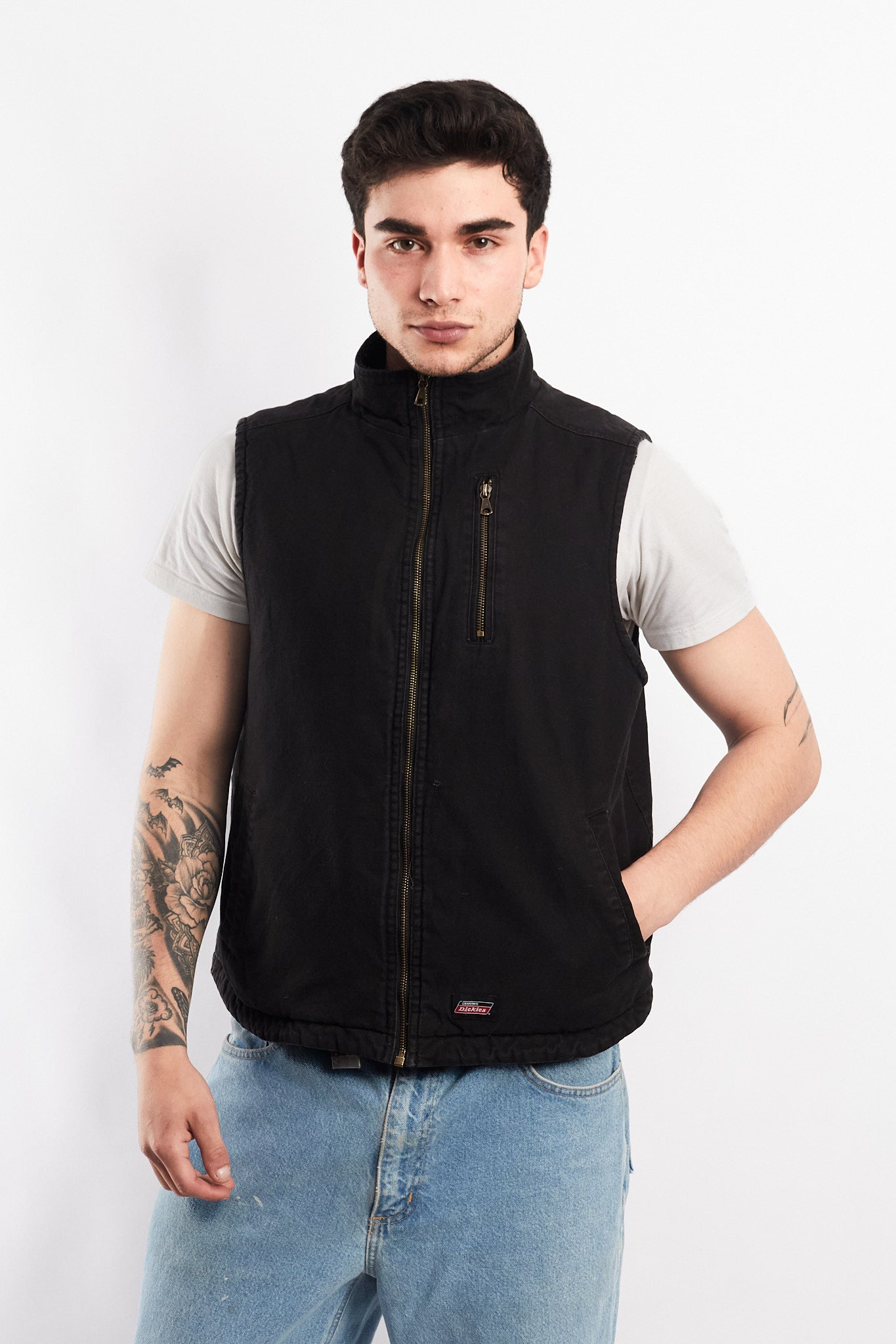 Vintage Dickies Black Sherpa Vest (M)