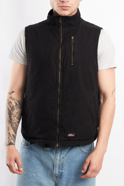 Vintage Dickies Black Sherpa Vest (M)