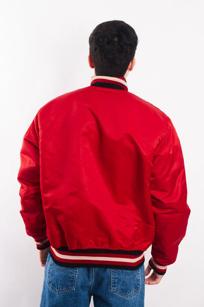 1980 Vintage Starter NBA Chicago Bulls Satin Bomber Jacket (L)