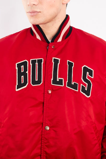 1980 Vintage Starter NBA Chicago Bulls Satin Bomber Jacket (L)