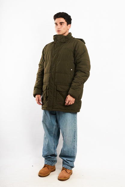 2000 Vintage Columbia Army Green Padded Coat (L)