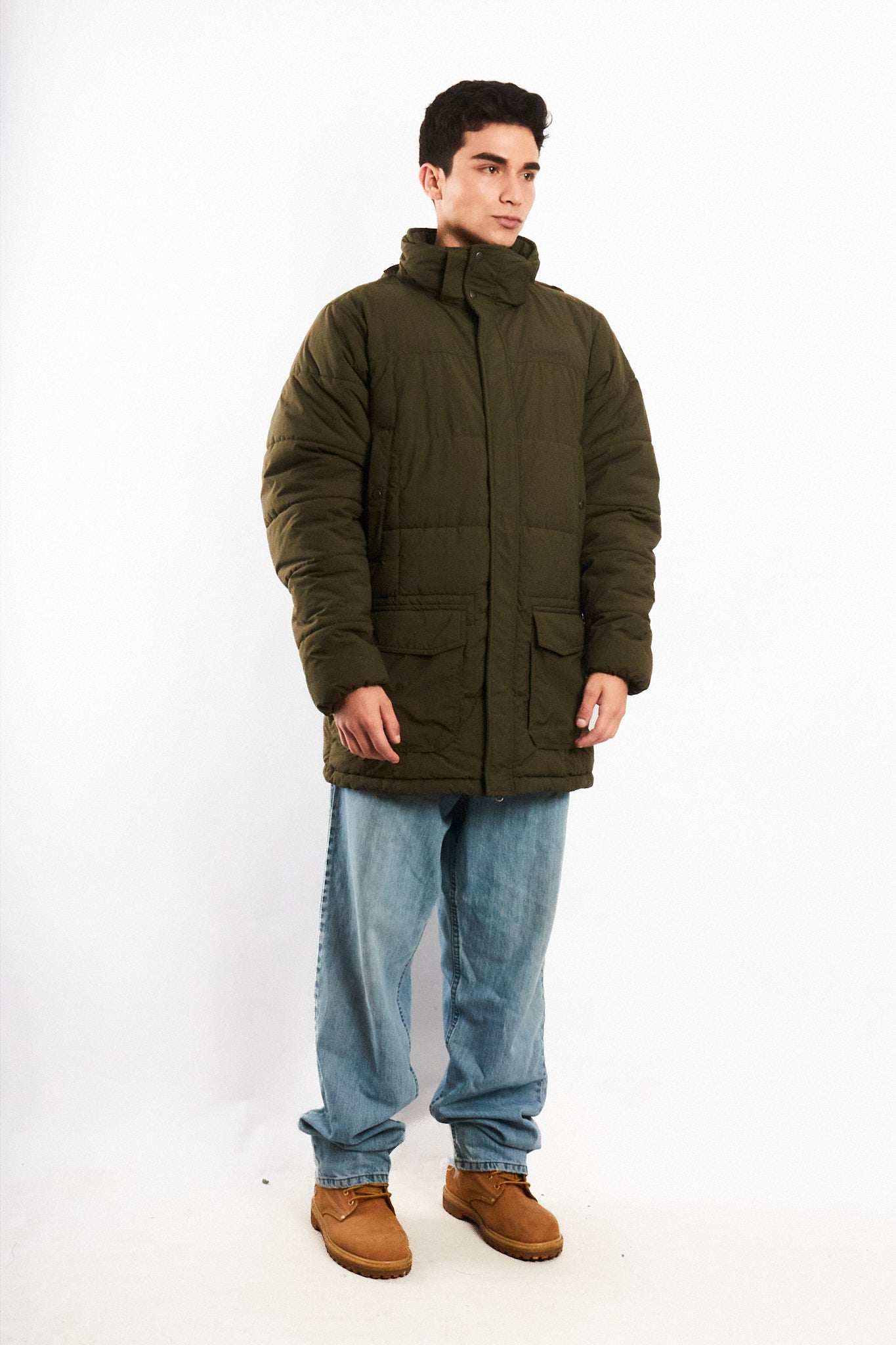 2000 Vintage Columbia Army Green Padded Coat (L)