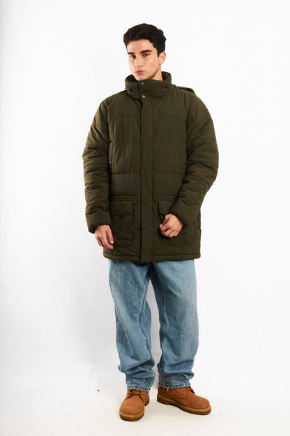 2000 Vintage Columbia Army Green Padded Coat (L)