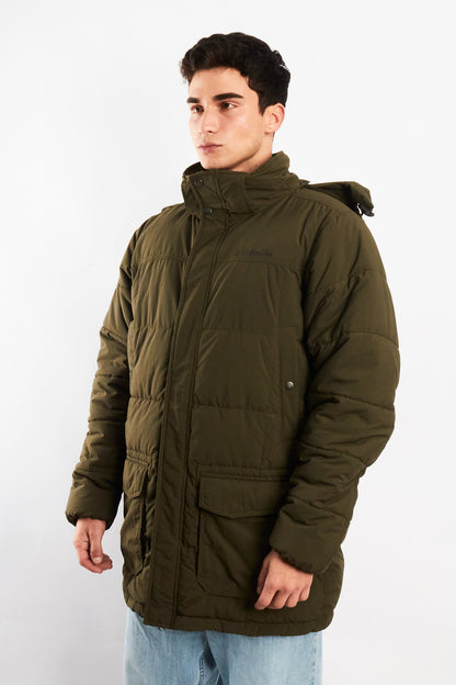 2000 Vintage Columbia Army Green Padded Coat (L)