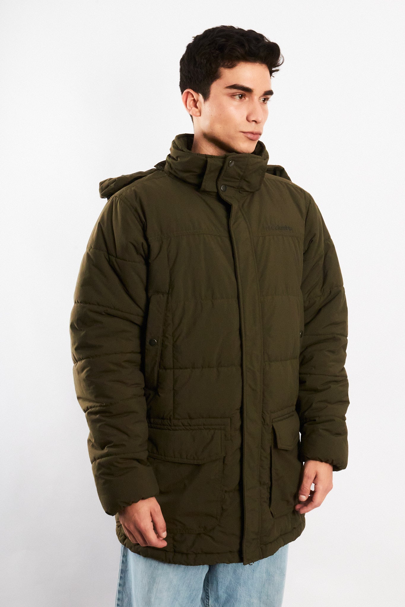 2000 Vintage Columbia Army Green Padded Coat (L)