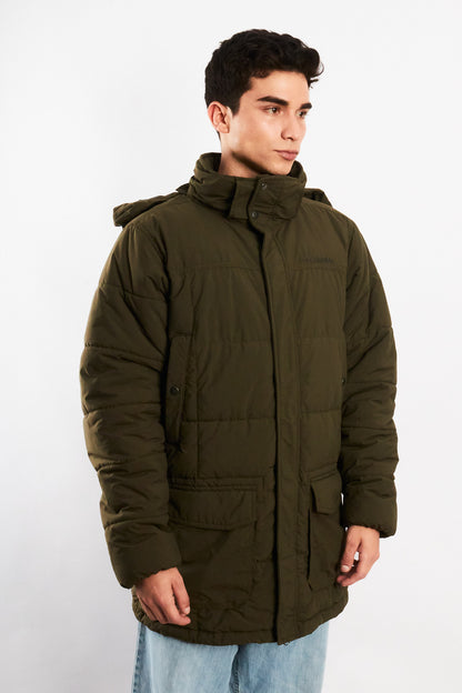 2000 Vintage Columbia Army Green Padded Coat (L)