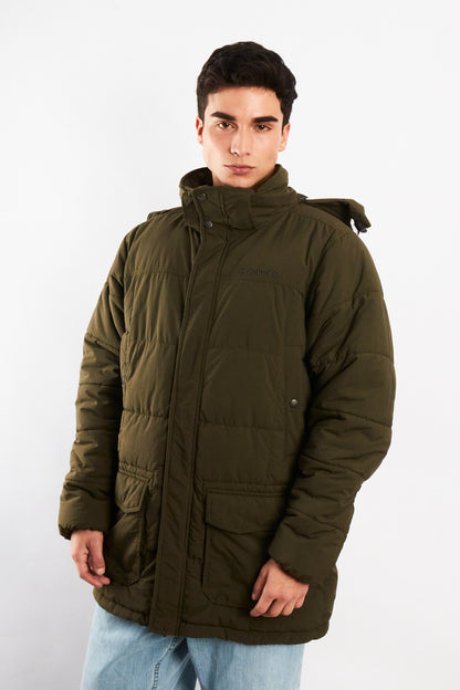 2000 Vintage Columbia Army Green Padded Coat (L)