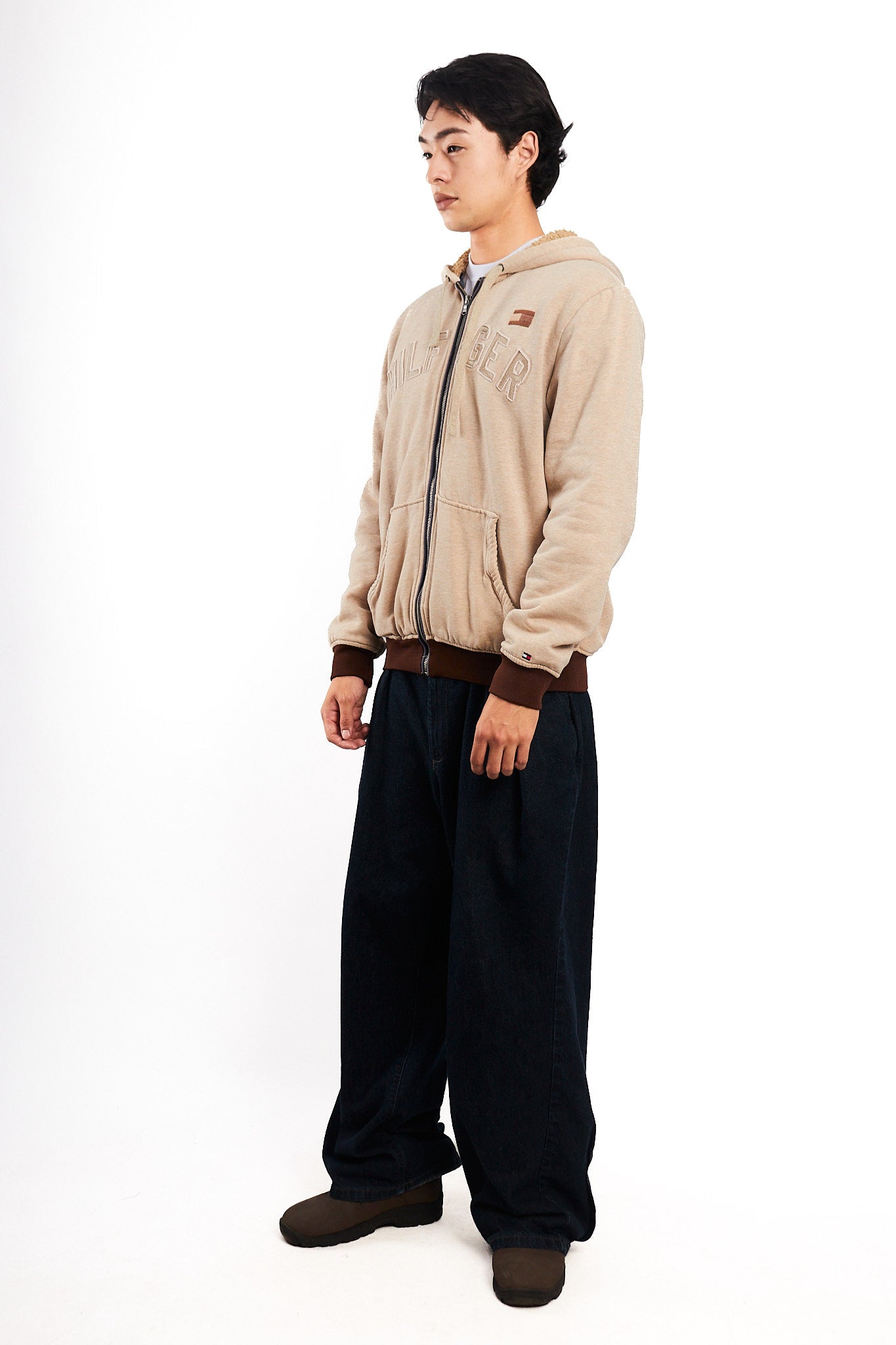 2000 Vintage Tommy Hilfiger Sherpa Hooded Jacket (M/L)