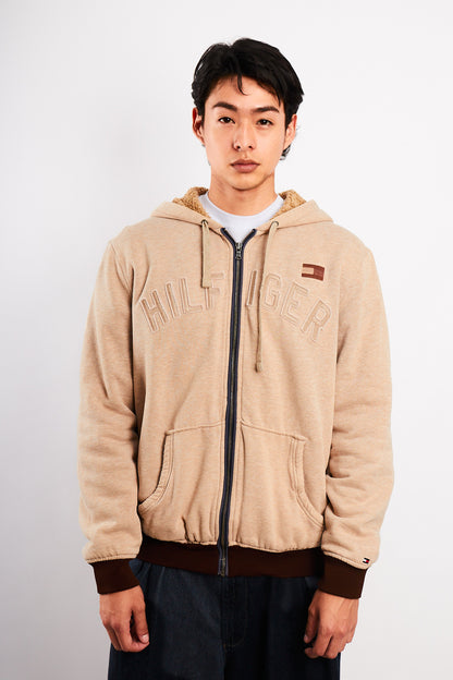 2000 Vintage Tommy Hilfiger Sherpa Hooded Jacket (M/L)