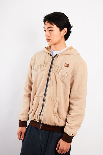 2000 Vintage Tommy Hilfiger Sherpa Hooded Jacket (M/L)