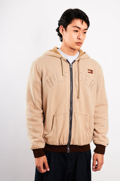 2000 Vintage Tommy Hilfiger Sherpa Hooded Jacket (M/L)